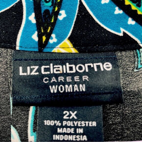 Liz Claiborne Plus Size Paisley Shirt/Dress 2X - Picture 9 of 9